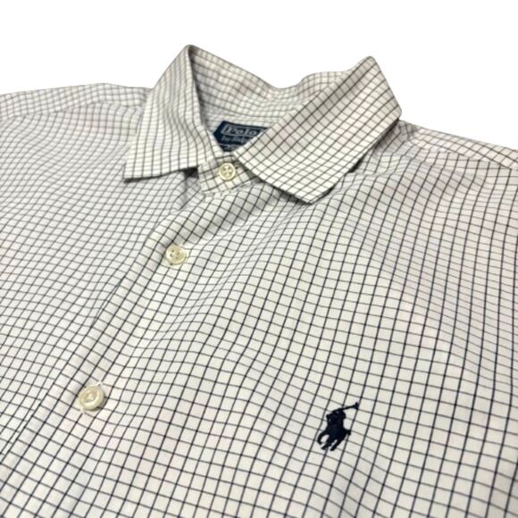 Polo Ralph Lauren Classic Fit Button Down Shirt White Windowpane Check Size XXL - Picture 2 of 5